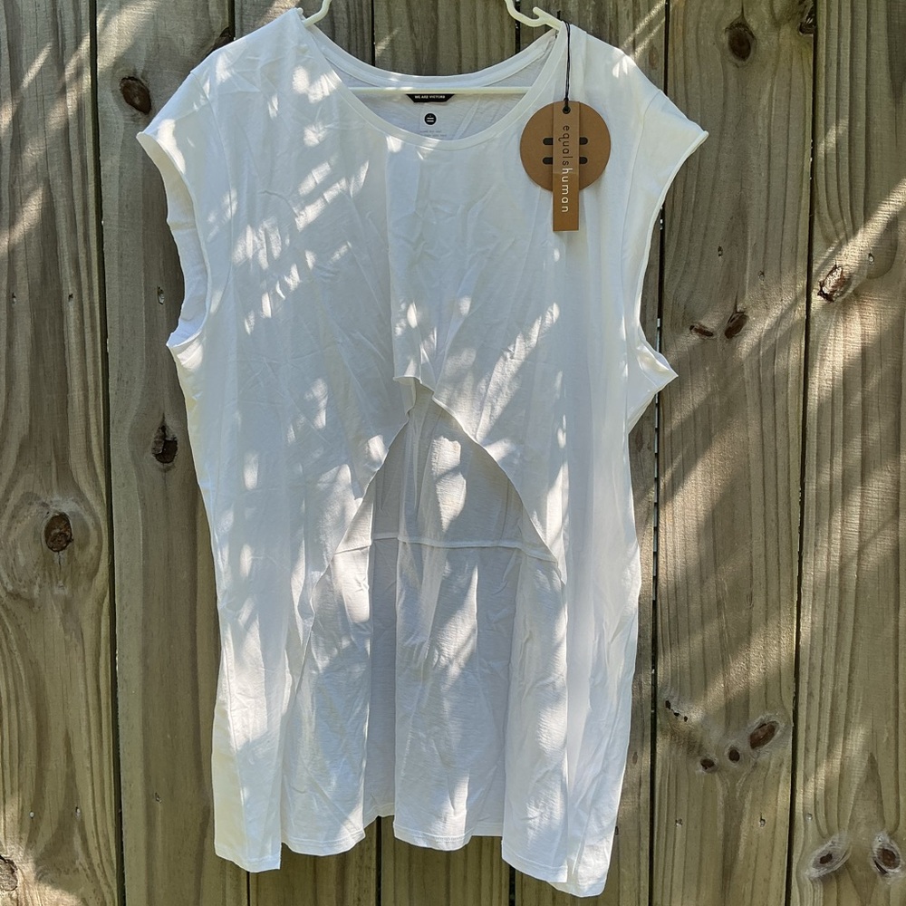 We Are Victors White Sleeveless Top